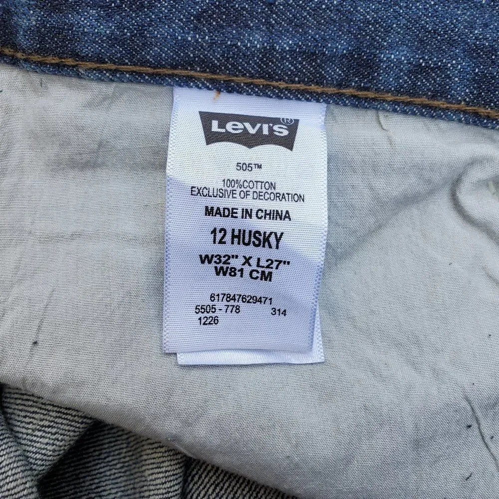 Levi's 505 Regular Fit Jeans 32 W x 27L